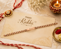 Rakhi - Rose Gold Bracelet - Personalized Name Rakhi