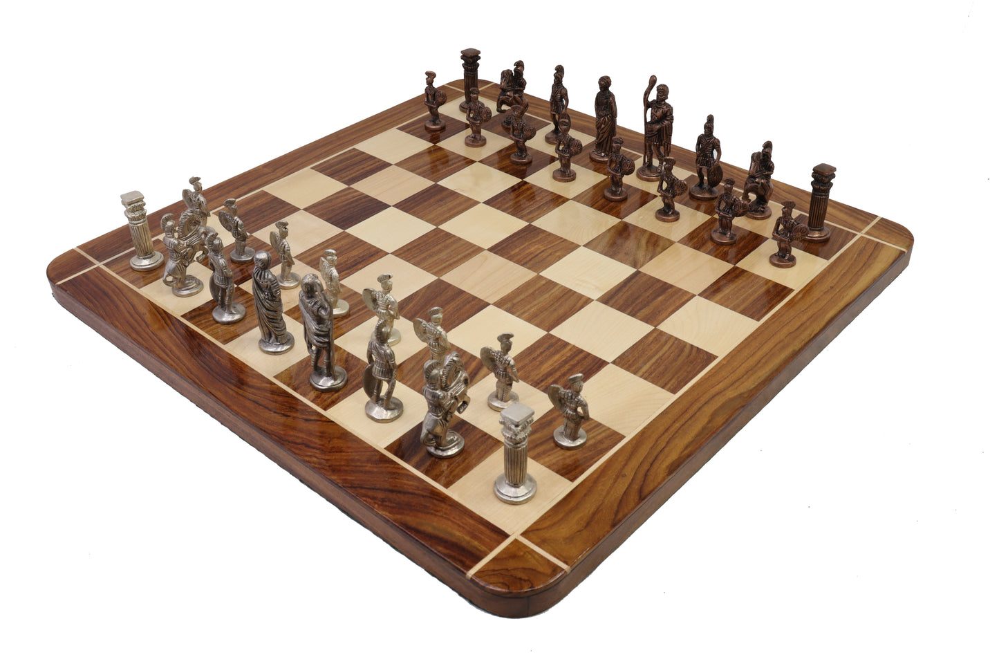 playminds Ancient Roman Empire Luxury Metal Chess Set