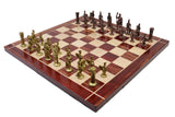 playminds  Roman Empire Handcrafted Metal Chess Set with Luxury Wooden Board
