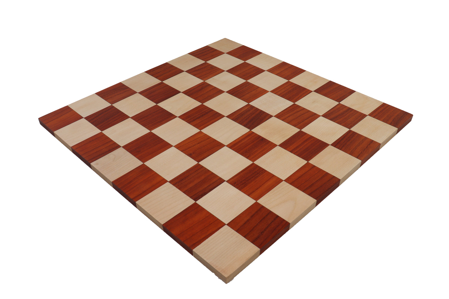 PLAYMINDS Modern Geometric Luxury Chess Set – Walnut & Maple Board with Chrome & Black Pieces