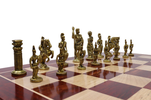 playminds Gold & Black Roman Handcrafted Metal Chess Set