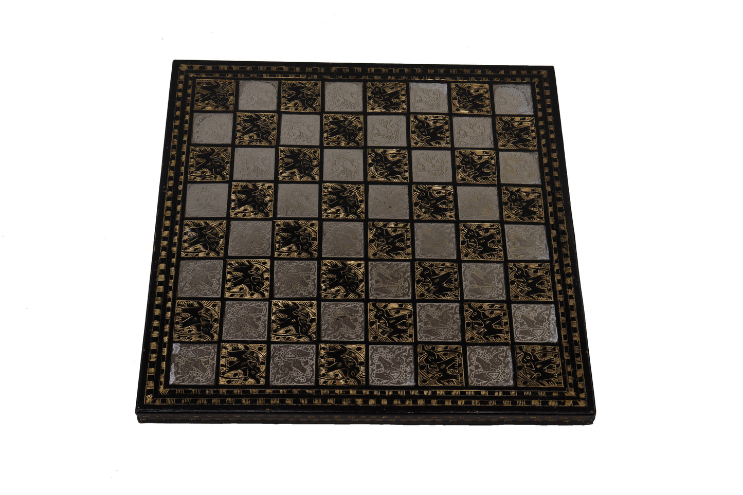 playminds 21" Luxury Roman Empire Minimalist Metal Chess Set | Bud Rosewood & Maple