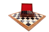 playminds Roman Empire Metal Chess Set with Hand-Carved Artisan Chest