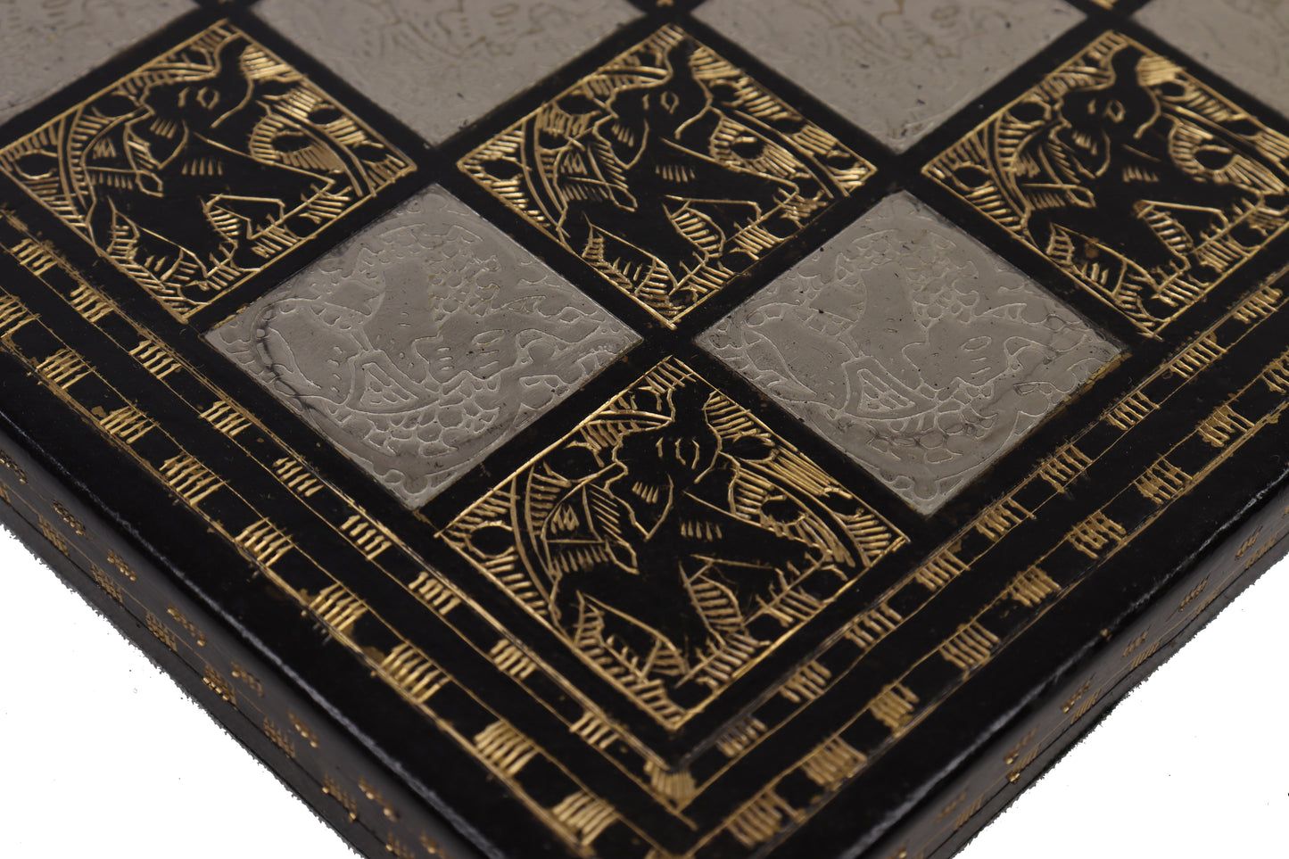playminds 21" Luxury Roman Empire Minimalist Metal Chess Set | Bud Rosewood & Maple