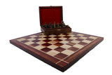 playminds  Roman Empire Handcrafted Metal Chess Set with Luxury Wooden Board