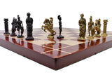 playminds Gold & Black Roman Handcrafted Metal Chess Set
