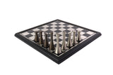 playminds 21-Inch Large Luxury Metal Chess Set – Polished Brass & Silver Staunton"