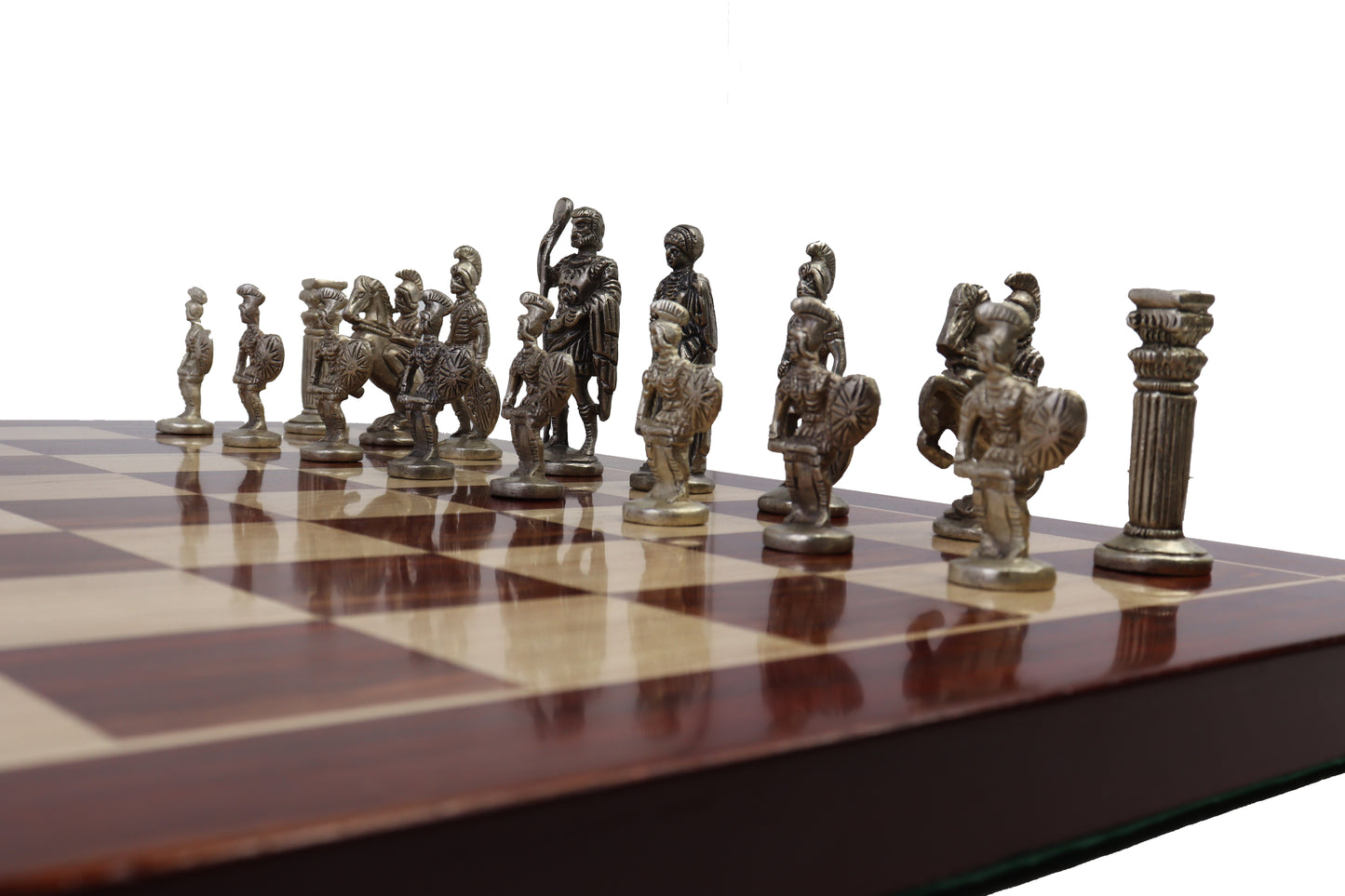 playminds Roman Warrior Handcrafted Metal Chess Set