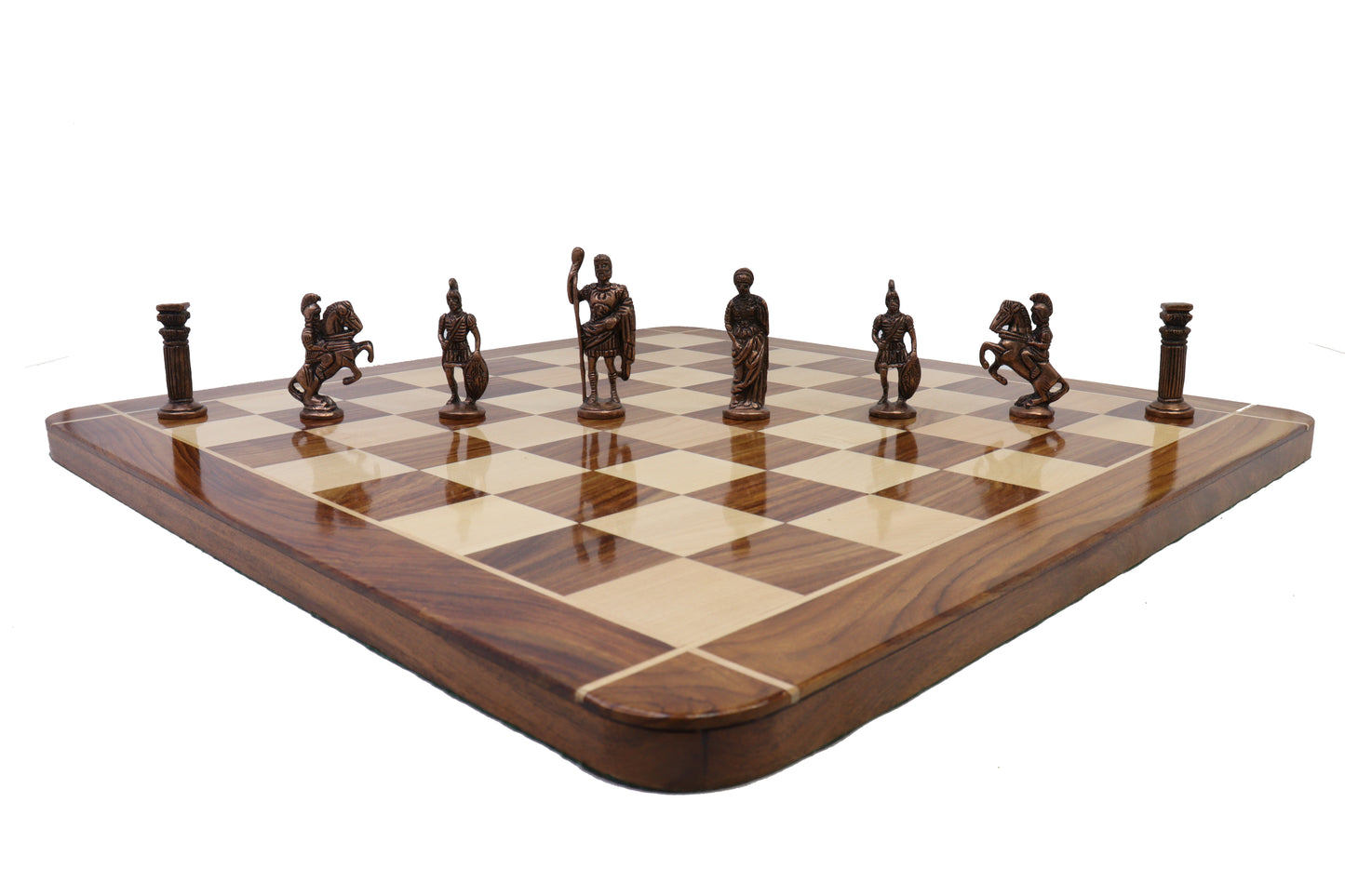 playminds Ancient Roman Empire Luxury Metal Chess Set