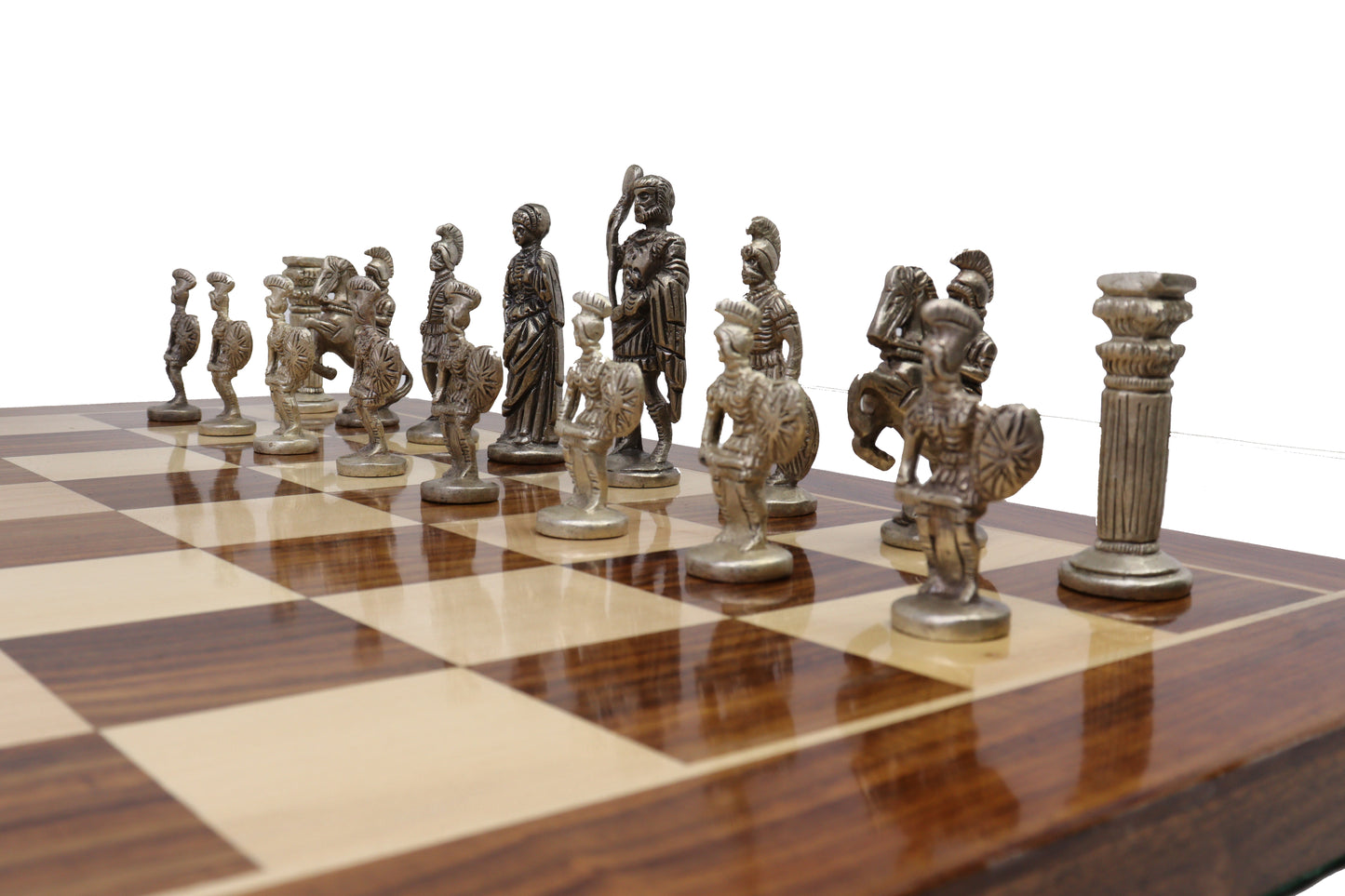 playminds Ancient Roman Empire Luxury Metal Chess Set