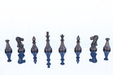 playminds 21" Luxury Roman Empire Metal Chess Set | Artisan Bud Rosewood & Maple