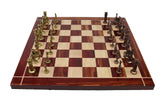 playminds  Roman Empire Handcrafted Metal Chess Set with Luxury Wooden Board