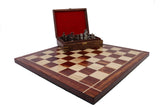 playminds Roman Empire Luxury Metal Chess Set with 21" Handcrafted Wooden Board