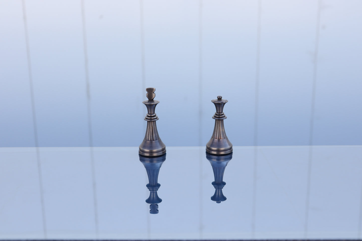 playminds 21" Luxury Roman Empire Metal Chess Set | Artisan Bud Rosewood & Maple