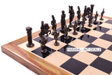 playminds Roman Empire Metal Chess Set with Hand-Carved Artisan Chest