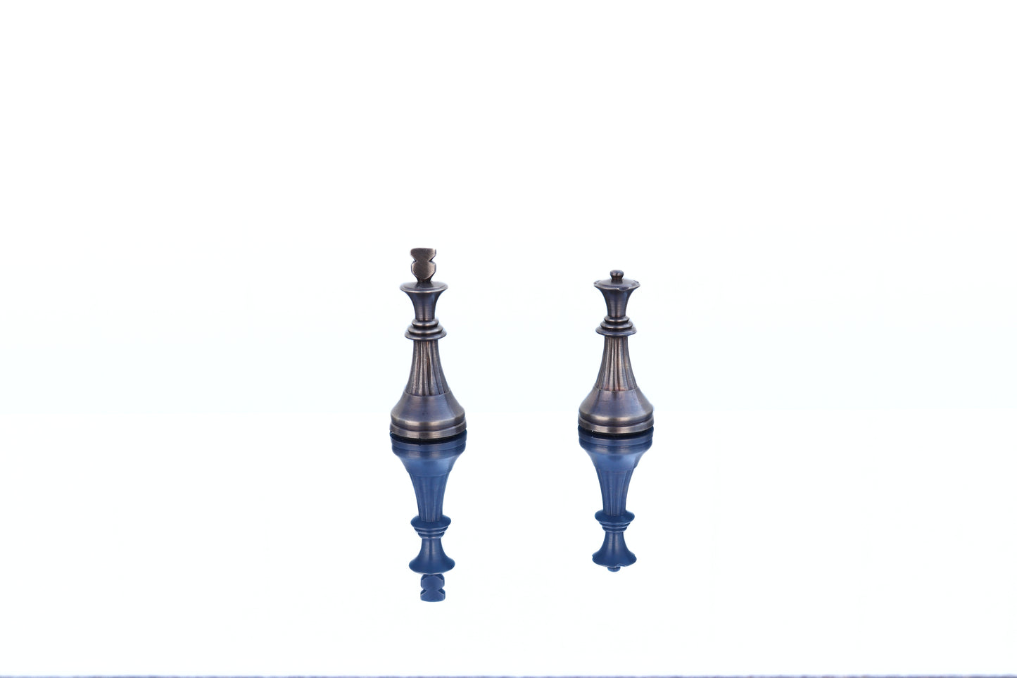 playminds 21" Luxury Roman Empire Metal Chess Set | Artisan Bud Rosewood & Maple