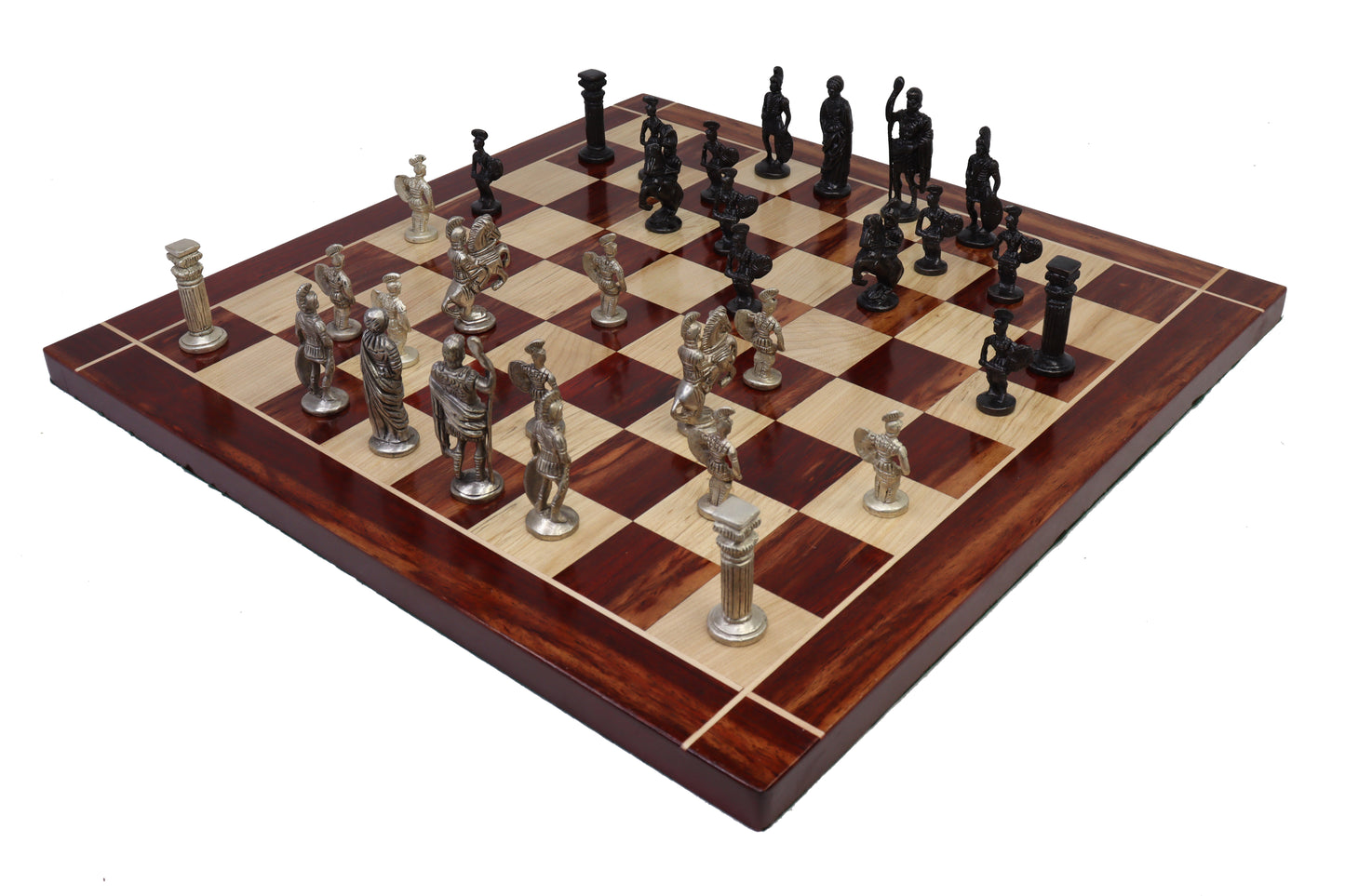 playminds Roman Warrior Handcrafted Metal Chess Set