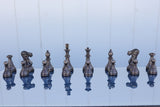 playminds 21" Luxury Roman Empire Metal Chess Set | Artisan Bud Rosewood & Maple