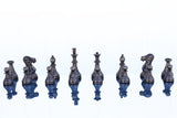 playminds 21" Luxury Roman Empire Metal Chess Set | Artisan Bud Rosewood & Maple
